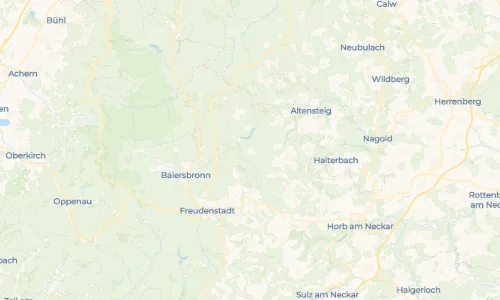 Regenradar Kälberbronn: aktuelle Niederschläge in Kälberbronn und Umgebung, Stand 27. Oktober 2026 um 23:10 Uhr