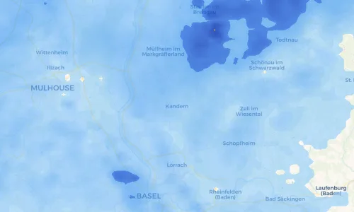 Regenradar Vorschaubild - Aktuelle Niederschläge in Kandern und Umgebung