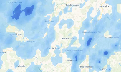 Regenradar Vorschaubild - Aktuelle Niederschläge in Kanzach und Umgebung