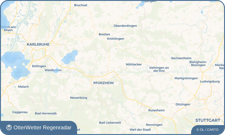 OtterWetter Regenradar-Widget Kieselbronn
