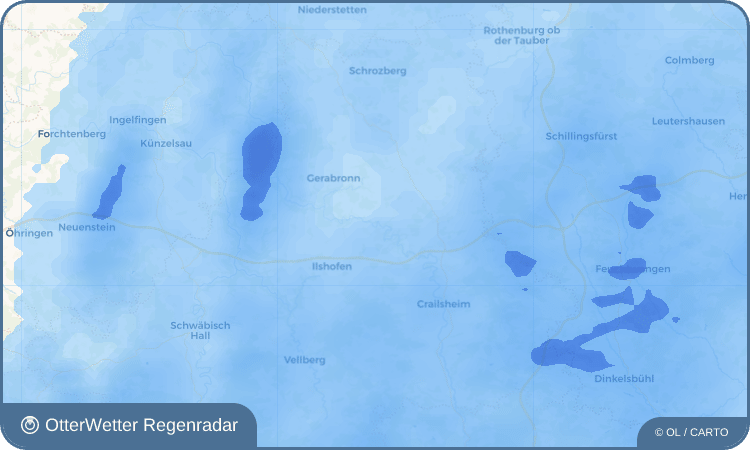 OtterWetter Regenradar-Widget Kirchberg an der Jagst