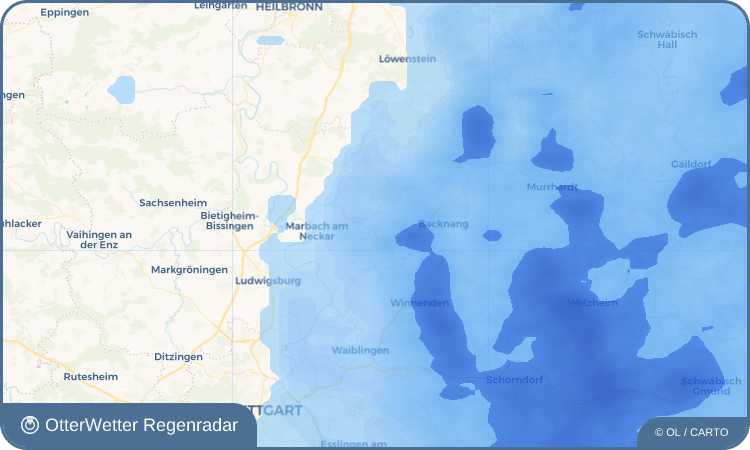OtterWetter Regenradar-Widget Kirchberg an der Murr
