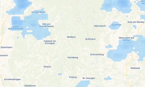 Regenradar Vorschaubild - Aktuelle Niederschläge in Kirnbach und Umgebung