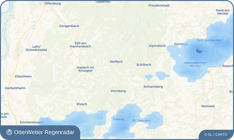 OtterWetter Regenradar-Widget Kirnbach