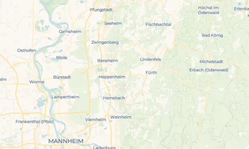 Regenradar Vorschaubild - Aktuelle Niederschläge in Kirschhausen und Umgebung