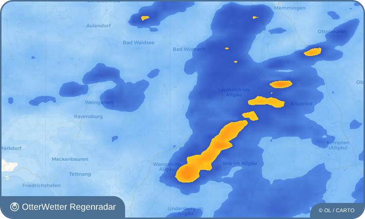 OtterWetter Regenradar-Widget Kißlegg