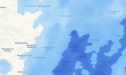 Regenradar Vorschaubild - Aktuelle Niederschläge in Kleinaspach und Umgebung