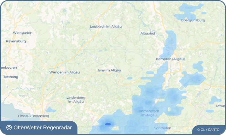 OtterWetter Regenradar-Widget Kleinhaslach
