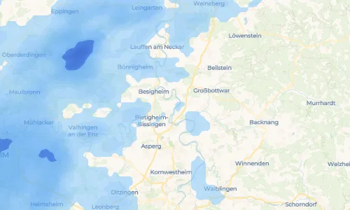 Regenradar-Vorschau: aktuelle Niederschläge in Kleiningersheim und Umgebung