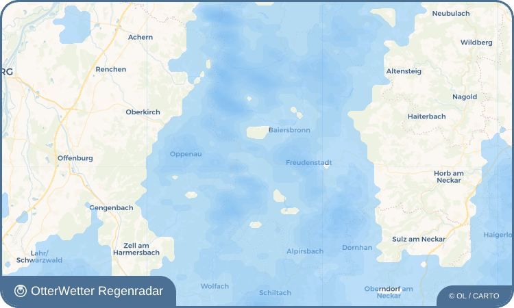 OtterWetter Regenradar-Widget Kniebis