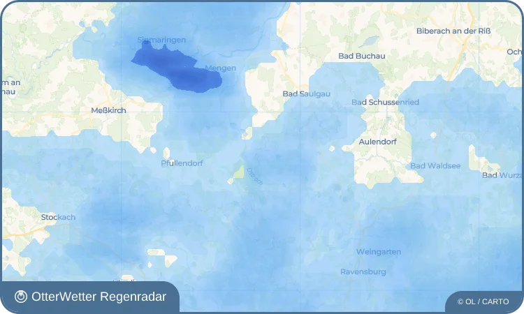Wetter-Widget-Vorschau mit Vorhersagedaten für Königseggwald