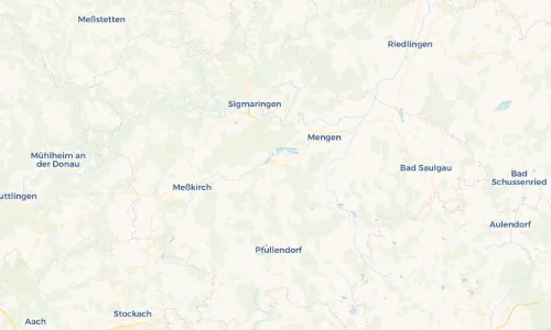 Regenradar Vorschaubild - Aktuelle Niederschläge in Krauchenwies und Umgebung