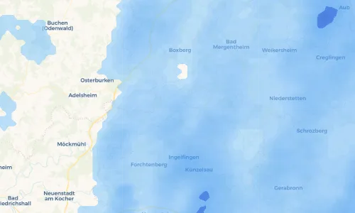 Regenradar Vorschaubild - Aktuelle Niederschläge in Krautheim und Umgebung