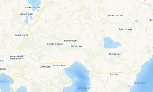 Regenradar Vorschaubild - Aktuelle Niederschläge in Künzelsau und Umgebung