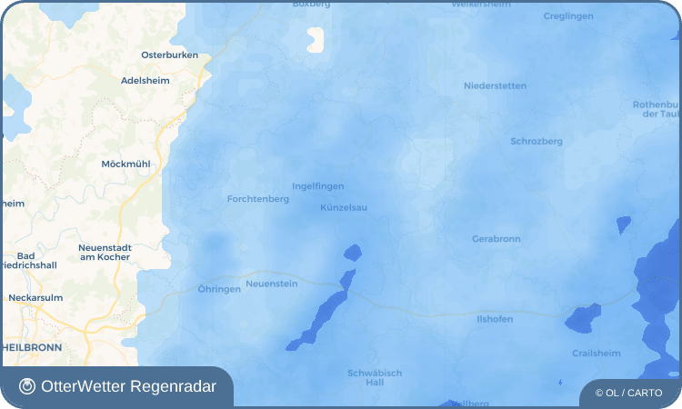 OtterWetter Regenradar-Widget Künzelsau
