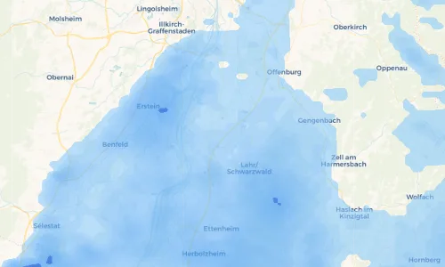 Regenradar Vorschaubild - Aktuelle Niederschläge in Kürzell und Umgebung