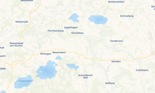 Regenradar Vorschaubild - Aktuelle Niederschläge in Kupferzell und Umgebung
