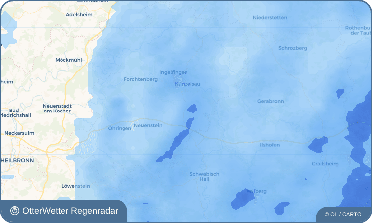 OtterWetter Regenradar-Widget Kupferzell