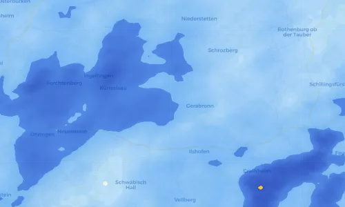 Regenradar Vorschaubild - Aktuelle Niederschläge in Langenburg und Umgebung