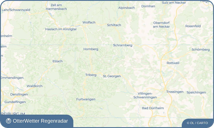 OtterWetter Regenradar-Widget Langenschiltach