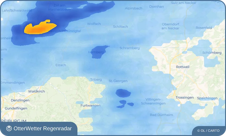 Wetter-Widget-Vorschau mit Vorhersagedaten für Langenschiltach