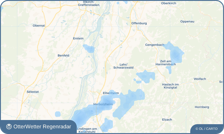OtterWetter Regenradar-Widget Langenwinkel