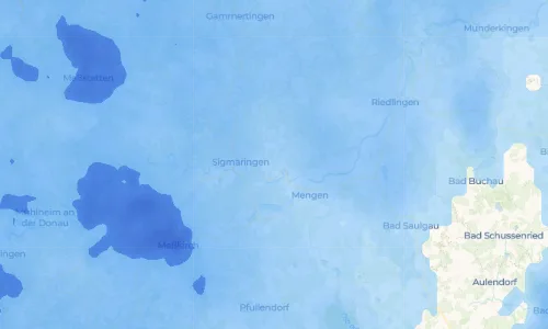 Regenradar Vorschaubild - Aktuelle Niederschläge in Laucherthal und Umgebung