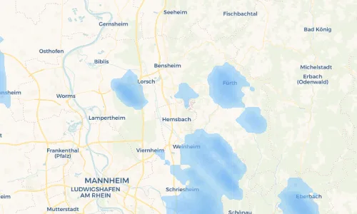 Regenradar Vorschaubild - Aktuelle Niederschläge in Laudenbach und Umgebung