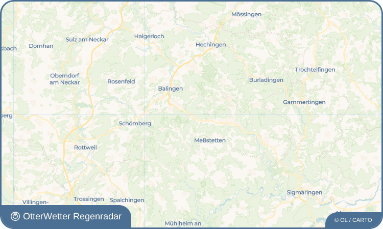 OtterWetter Regenradar-Widget Laufen an der Eyach