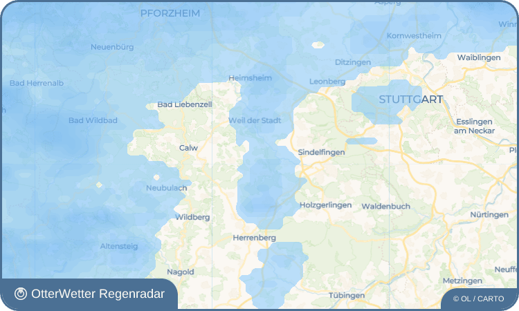 OtterWetter Regenradar-Widget Lehenweiler