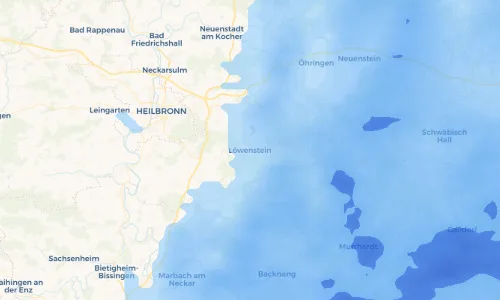 Regenradar Vorschaubild - Aktuelle Niederschläge in Löwenstein und Umgebung