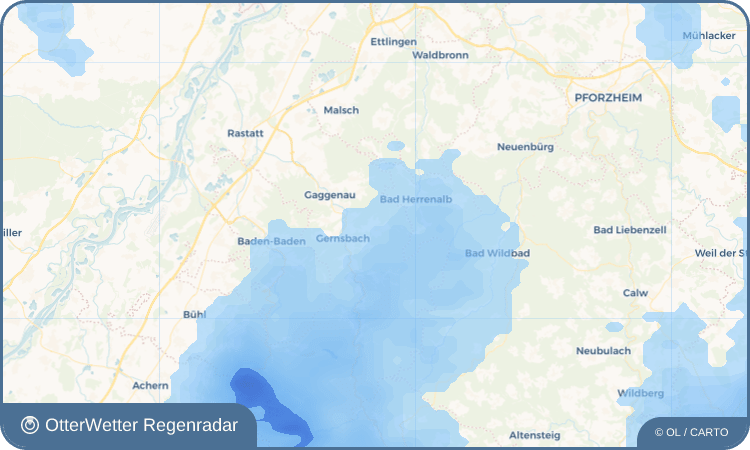 OtterWetter Regenradar-Widget Loffenau