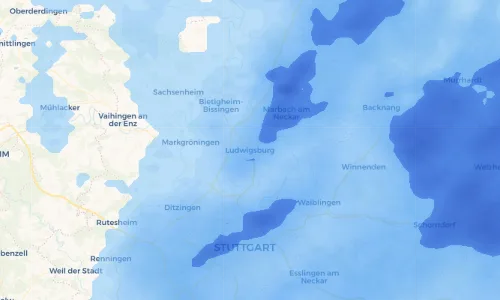 Regenradar Vorschaubild - Aktuelle Niederschläge in Ludwigsburg und Umgebung