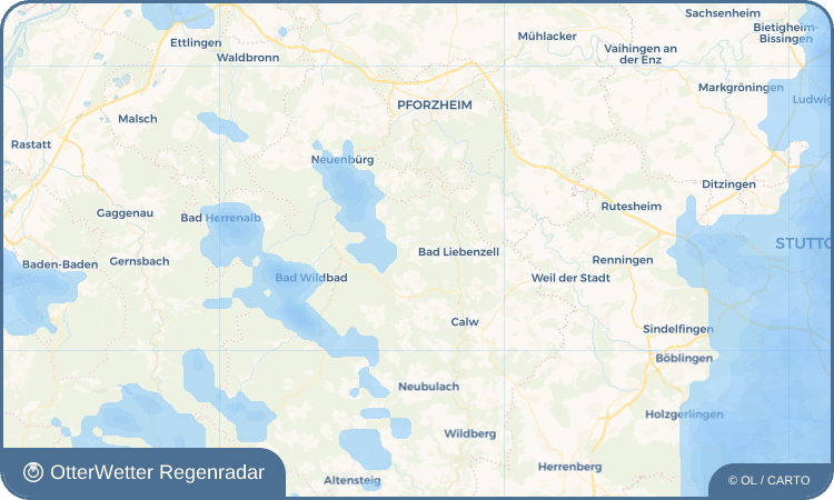 OtterWetter Regenradar-Widget Maisenbach