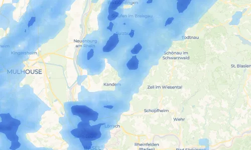 Regenradar-Vorschau: aktuelle Niederschläge in Malsburg und Umgebung