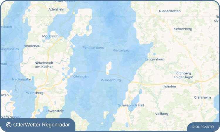 OtterWetter Regenradar-Widget Mangoldsall