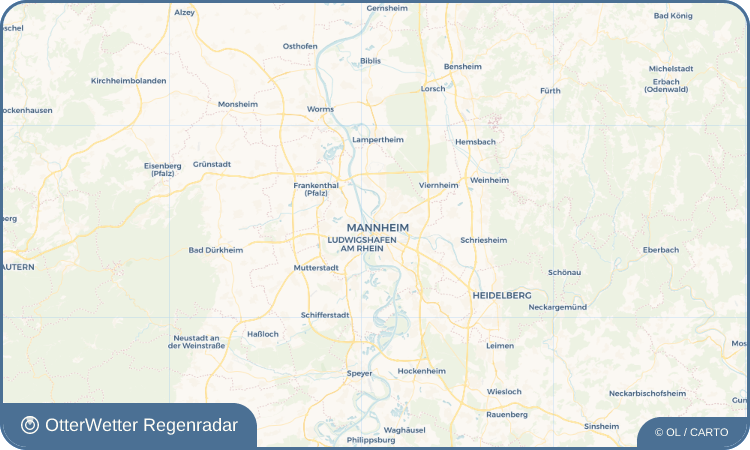OtterWetter Regenradar-Widget Mannheim