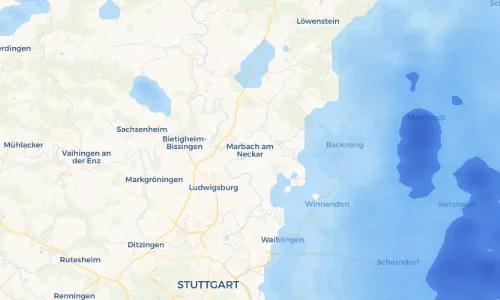 Regenradar Vorschaubild - Aktuelle Niederschläge in Marbach am Neckar und Umgebung