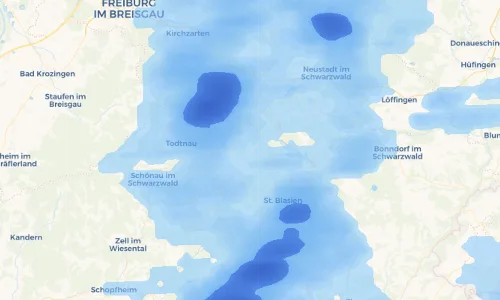 Regenradar Vorschaubild - Aktuelle Niederschläge in Menzenschwand und Umgebung