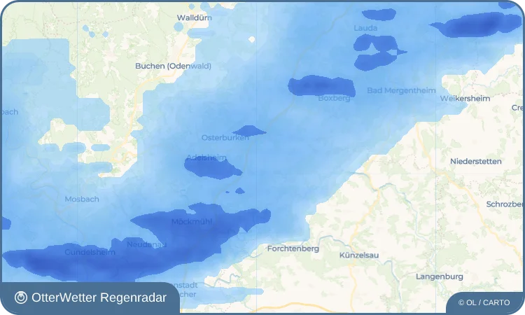Widget-Vorschau für Merchingen Wetter-Widget-Vorschau mit Vorhersagedaten für Merchingen