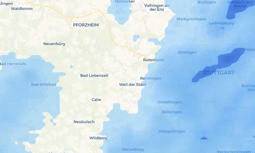Regenradar Vorschaubild - Aktuelle Niederschläge in Merklingen und Umgebung