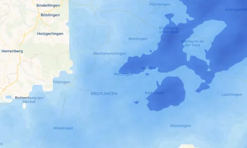 Regenradar Vorschaubild - Aktuelle Niederschläge in Metzingen und Umgebung