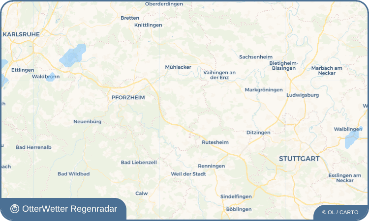 OtterWetter Regenradar-Widget Mönsheim