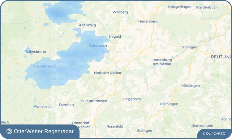 Wetter-Widget-Vorschau mit Vorhersagedaten für Mühlen