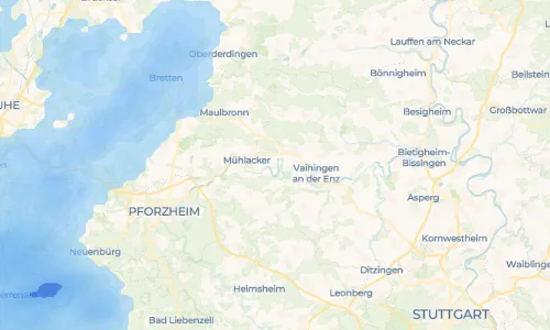 Regenradar Vorschaubild - Aktuelle Niederschläge in Mühlhausen an der Enz und Umgebung