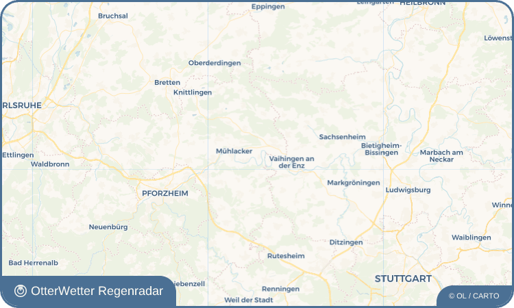 OtterWetter Regenradar-Widget Mühlhausen an der Enz