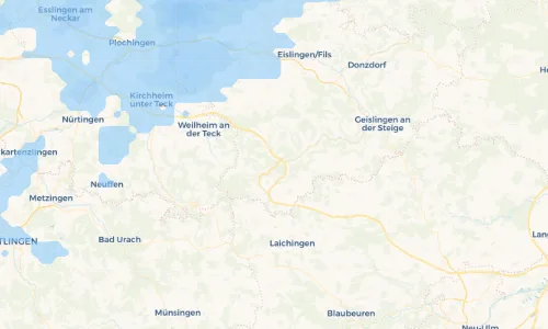 Regenradar Vorschaubild - Aktuelle Niederschläge in Mühlhausen im Täle und Umgebung
