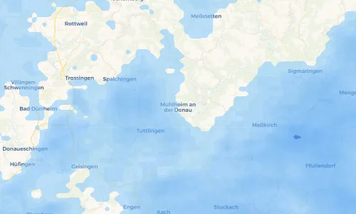Regenradar Vorschaubild - Aktuelle Niederschläge in Mühlheim an der Donau und Umgebung