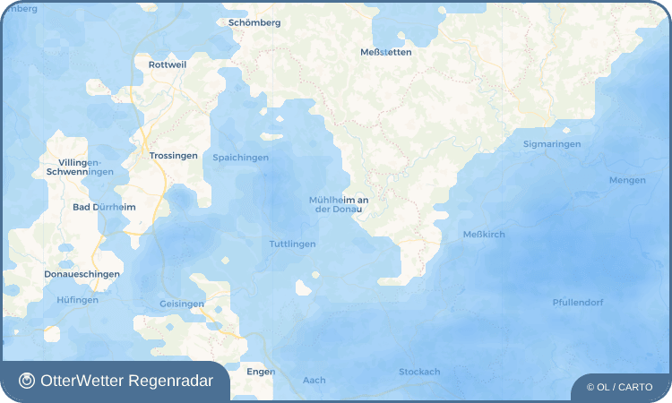 OtterWetter Regenradar-Widget Mühlheim an der Donau