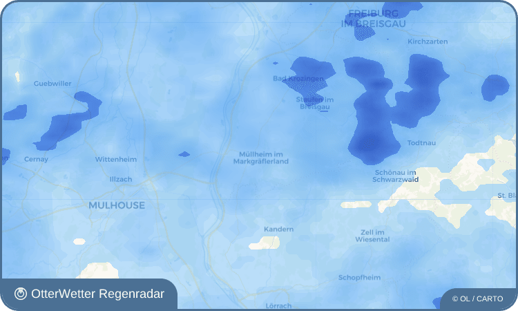 OtterWetter Regenradar-Widget Müllheim im Markgräflerland